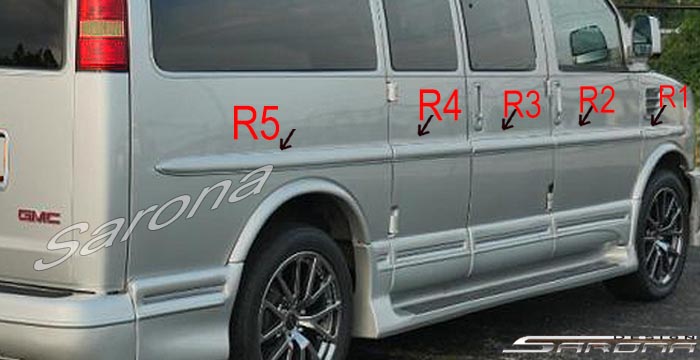 2003-2025 Chevrolet Express Van Body Side Molding 2003-2025 Chevrolet Express Van Body Side Molding