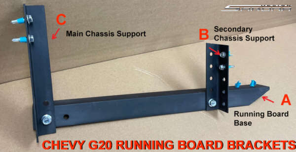 1970-1995 Chevrolet G-Series Van (G10/G20/G30) Running Boards