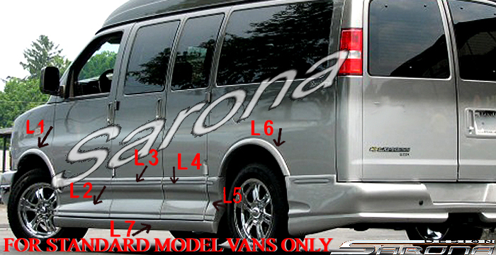 2003-2025 Chevrolet Express Van Side Skirts 2003-2025 Chevrolet Express Van Side Skirts