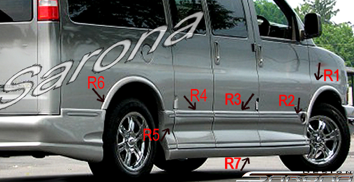 2003-2025 Chevrolet Express Van Side Skirts 2003-2025 Chevrolet Express Van Side Skirts