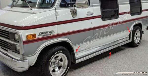 1971-1995 Chevrolet G-Series Van (G10/G20/G30) Running Boards