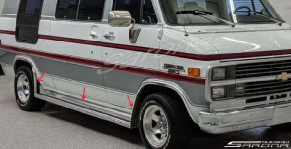 1971-1995 Chevrolet G-Series Van (G10/G20/G30) Running Boards