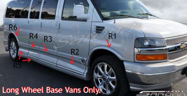 2003-2025 Chevrolet Express Van Side Skirts