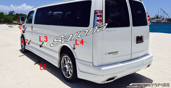 2003-2025 Chevrolet Express Van Side Skirts 2003-2025 Chevrolet Express Van Side Skirts