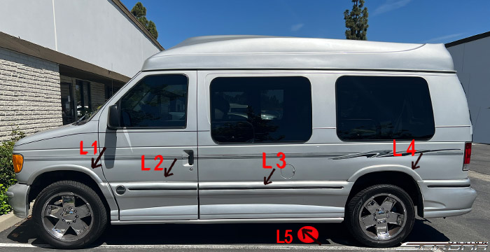 1992-2007 Ford Econoline Van Side Skirts 1992-2007 Ford Econoline Van Side Skirts