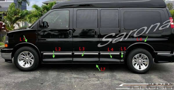 2003-2025 GMC Savanna Van Side Skirts