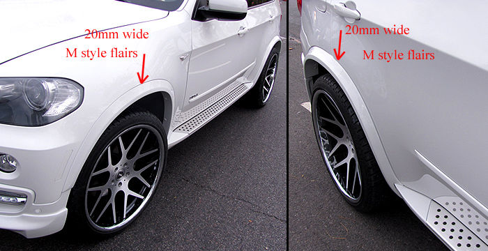 2007-2011 BMW X5 Fender Flares 2007-2011 BMW X5 Fender Flares