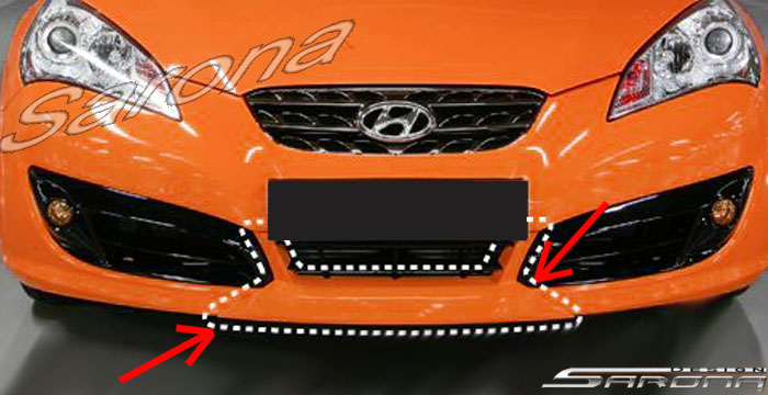 2009-2012 Hyundai Genesis Coupe Front Add-On 2009-2012 Hyundai Genesis Coupe Front Add-On