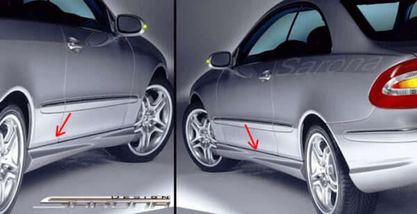 2003-2009 Mercedes-Benz CLK Side Skirts