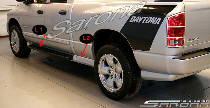 2002-2008 Dodge Ram Pickup Side Skirts 2002-2008 Dodge Ram Pickup Side Skirts
