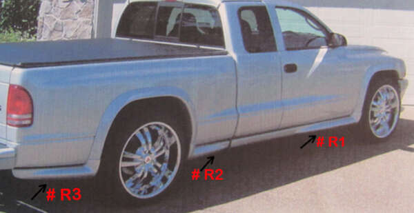 1997-2003 Dodge Dakota Side Skirts